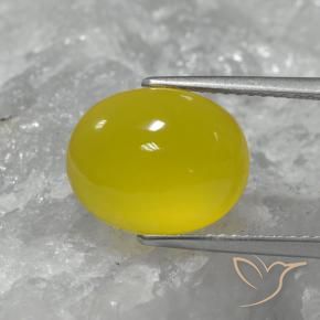 Agate Jaune moyen-léger naturelle ovale, 4.68 ct, Translucide