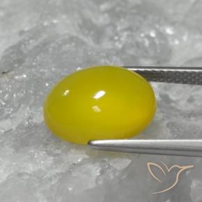 Agate Jaune moyen-léger naturelle ovale, 4.68 ct, Translucide