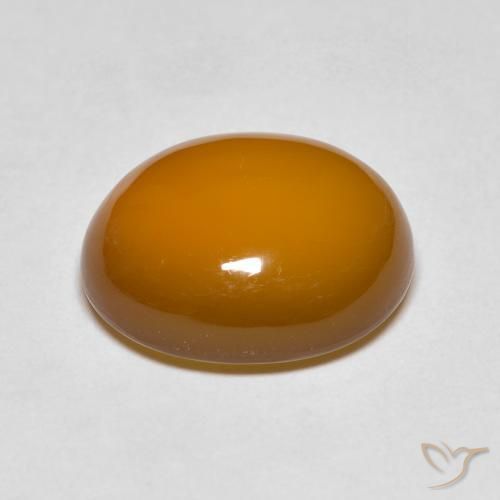 Agate Orange brun naturelle ovale, 5.53 ct, Translucide