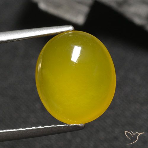 4.04ct Naturel Doré jaunâtre Agate, ovale, Translucide