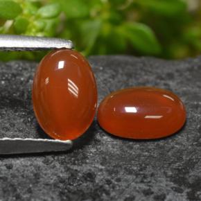 Achetez naturel 1,38ct orange agate gems, coupe ovale, en provenance inde chez gemselect. en stock, livraison internationale!
