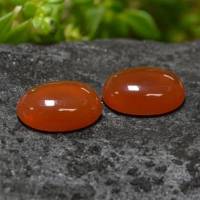 Achetez naturel 1,38ct orange agate gems, coupe ovale, en provenance inde chez gemselect. en stock, livraison internationale!