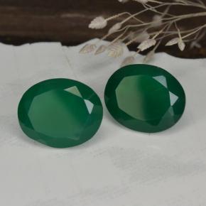 Achetez naturel 6,74ct vert agate gems, coupe ovale, en provenance inde chez gemselect. en stock, livraison internationale!