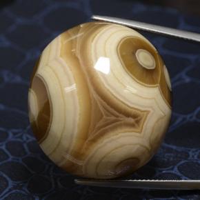 Agate multicolore naturelle coupe ovale, 92,48 ct, opaque