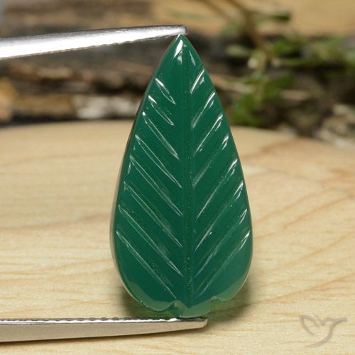 Agate Forêt verte naturelle Fantaisie, 5.73 ct, Translucide