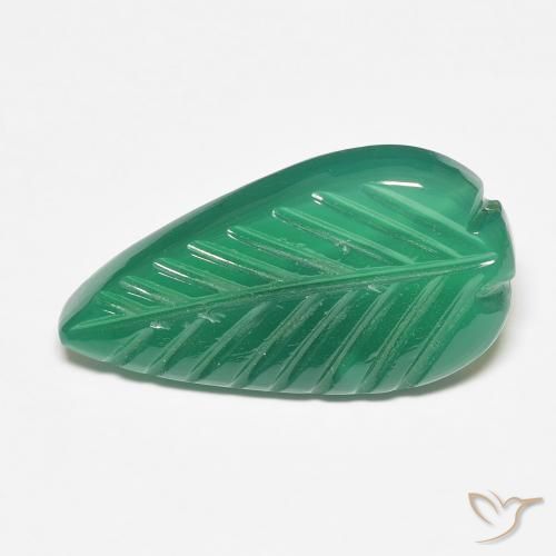 5.62ct Naturel Vert moyen Agate, Fantaisie, Translucide