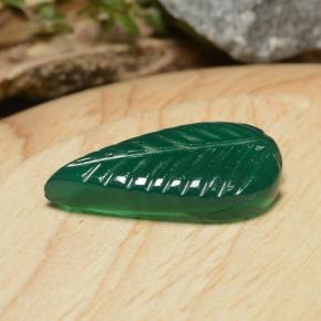 Agate vert naturelle forme fantaisie, 6,14 ct, translucide