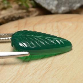 Agate vert naturelle forme fantaisie, 6,14 ct, translucide
