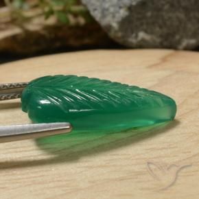 Agate Vert trèfle naturelle Fantaisie, 5.30 ct, Translucide