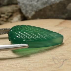 Agate Vert jaunâtre naturelle Fantaisie, 5.52 ct, Translucide