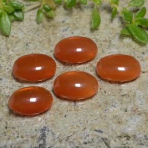 Achetez naturel 3,21ct orange agate gems, coupe ovale, en provenance inde chez gemselect. en stock, livraison internationale!