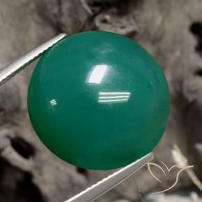 Agate Vert moyen naturelle Tour, 21.88 ct, Translucide