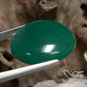 Agate Vert foncé moyen naturelle Tour, 19.81 ct, Translucide
