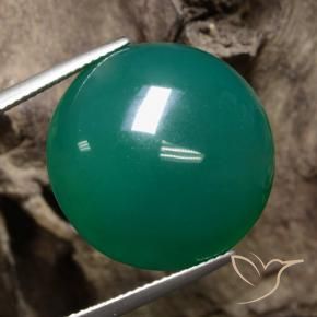 Agate Vert moyen naturelle Tour, 25.57 ct, Translucide
