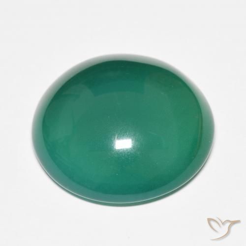 Agate Vert moyen naturelle Tour, 27.70 ct, Translucide