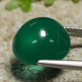 Agate Vert naturelle Coupe roude, 5.76 ct, Translucide