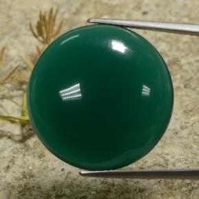 Agate Vert naturelle Coupe roude, 25.18 ct, Translucide