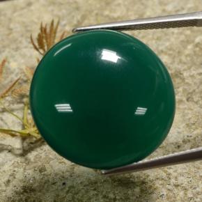 Agate Vert naturelle Coupe roude, 25.18 ct, Translucide