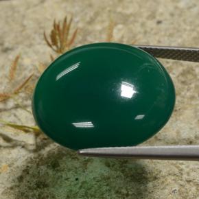 Agate Vert naturelle Coupe roude, 25.18 ct, Translucide