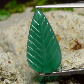 Agate vert naturelle forme fantaisie, 3,42 ct, translucide