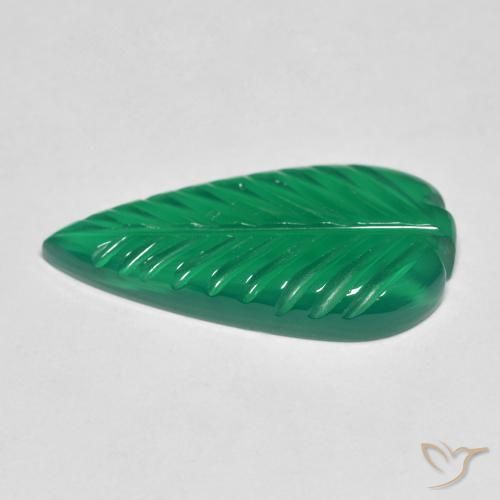 Agate Vert profond moyen naturelle Fantaisie, 4.30 ct, Translucide