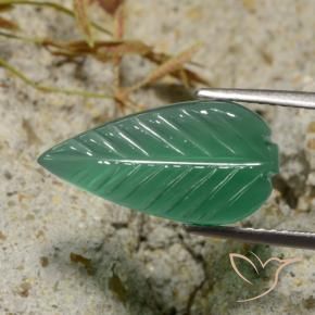 Agate Vert moyen naturelle Fantaisie, 3.62 ct, Translucide