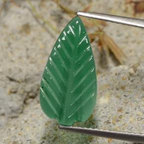 Agate vert naturelle forme fantaisie, 2,54 ct, translucide