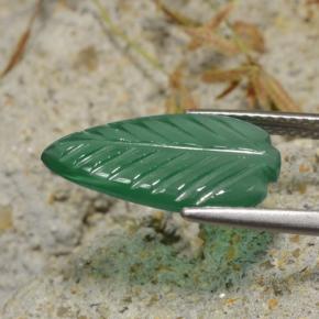 Agate vert naturelle forme fantaisie, 2,54 ct, translucide