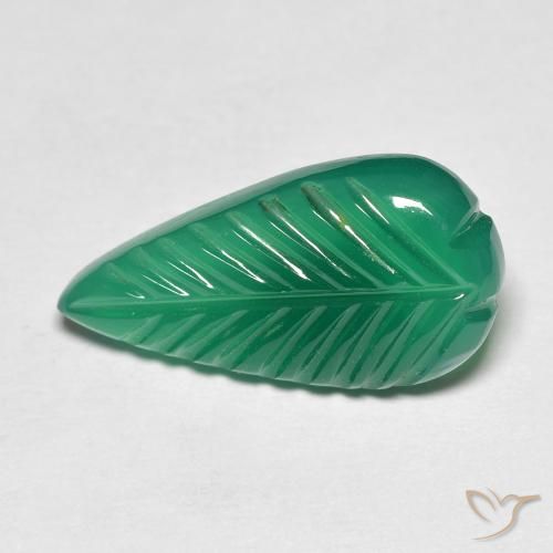 4.92ct Naturel Vert moyen Agate, Fantaisie, Translucide