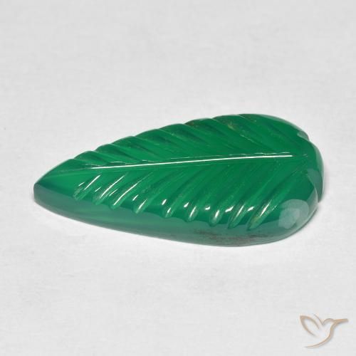 Agate Vert moyen naturelle Fantaisie, 4.92 ct, Translucide