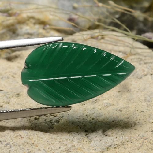 Agate Vert jaunâtre naturelle Fantaisie, 4.60 ct, Translucide