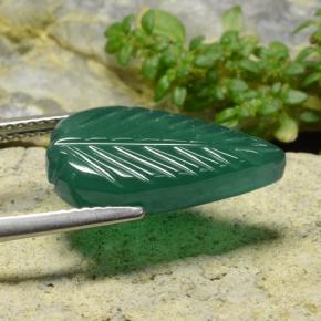 Agate vert naturelle taille fleur, 4,79 ct, translucide