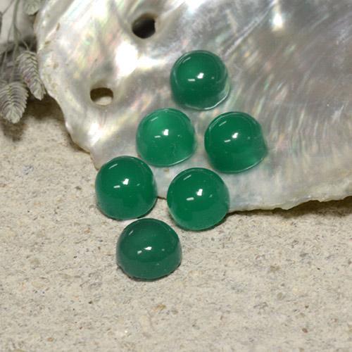 Achetez naturel 2,21ct vert agate gems, coupe roude, en provenance inde chez gemselect. en stock, livraison internationale!