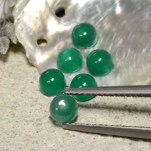 Achetez naturel 2,21ct vert agate gems, coupe roude, en provenance inde chez gemselect. en stock, livraison internationale!