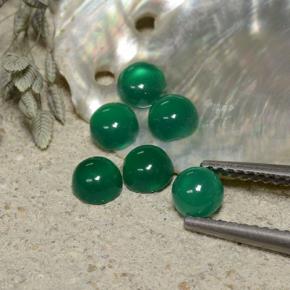 Achetez naturel 1,91ct vert agate gems, coupe roude, en provenance inde chez gemselect. en stock, livraison internationale!