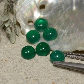 Achetez naturel 1,91ct vert agate gems, coupe roude, en provenance inde chez gemselect. en stock, livraison internationale!