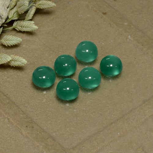 Achetez naturel 2,04ct vert agate gems, coupe roude, en provenance inde chez gemselect. en stock, livraison internationale!