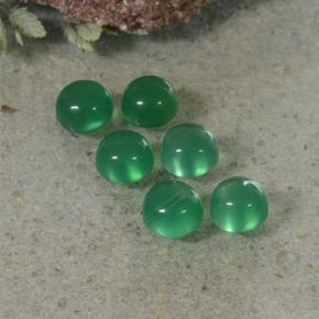 Achetez naturel 2.10ct Vert foncé Agate gems, Coupe roude, En provenance Inde chez GemSelect. En stock, livraison internationale!