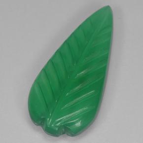 Agate vert naturelle taille fleur, 3,14 ct, transparent