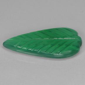 Agate vert naturelle taille fleur, 3,14 ct, transparent