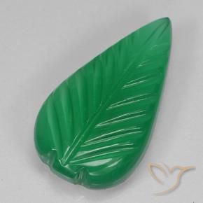 Agate Vert moyen naturelle Taille Fleur, 3.87 ct, Translucide