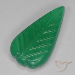 Agate Vert chaud naturelle Taille Fleur, 3.23 ct, Translucide