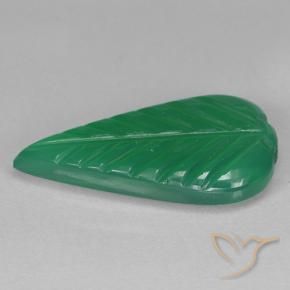 Agate Vert chaud naturelle Taille Fleur, 3.23 ct, Translucide