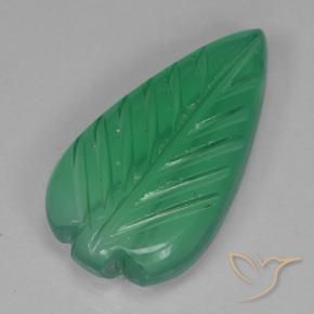 Agate Vert moyen naturelle Taille Fleur, 2.97 ct, Transparent