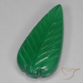 Agate Vert moyen naturelle Taille Fleur, 3.75 ct, Translucide