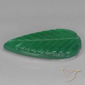 Agate Vert moyen naturelle Taille Fleur, 3.75 ct, Translucide