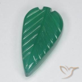 Agate Vert moyen naturelle Taille Fleur, 4.01 ct, Translucide