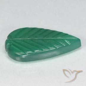 Agate Vert moyen naturelle Taille Fleur, 4.01 ct, Translucide