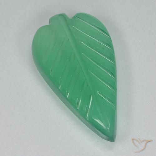 Agate Vert foncé naturelle Fantaisie, 3.39 ct, Transparent