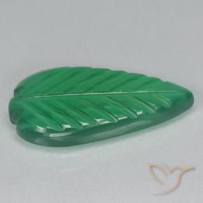 Agate Vert moyen naturelle Taille Fleur, 3.72 ct, Translucide